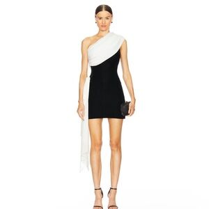 L'Academie by Marianna Jovie Mini Dress in Black & Ivory